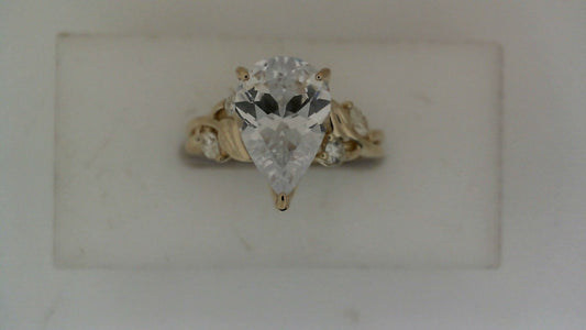ReMARKable Designs Floral Natural Diamond Semi-Mount Engagement Ring in 14 Karat Yellow Gold with 8 Various Shapes Diamonds, totaling 0.32ctw
