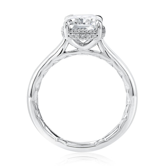 A. Jaffe Natural Diamond Hidden Accent Semi-Mount Engagement Ring in 14 Karat Yellow Gold