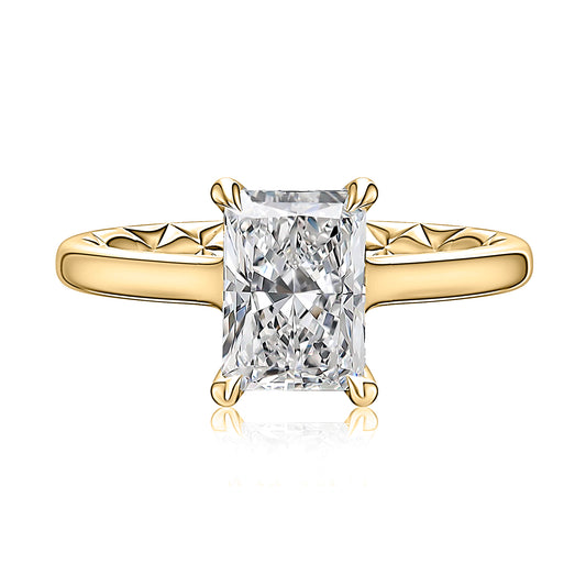 A. Jaffe Natural Diamond Semi-Mount Engagement Ring in 14 Karat Yellow Gold with 0.08ctw Round Diamonds, Clarity: SI1-SI2, Color: G