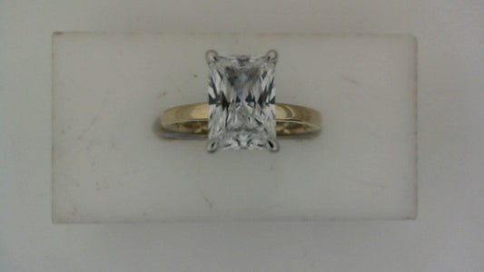 A. Jaffe Natural Diamond Hidden Accent Semi-Mount Engagement Ring in 14 Karat Yellow Gold with 0.08ctw Round Diamonds, Clarity: SI1-SI2, Color: G