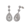 ReMarkable Estate Drop Natural Diamond Earrings in 14 Karat White Gold with 0.45ctw Round Diamonds, Clarity: SI2-I1, Color: I/J