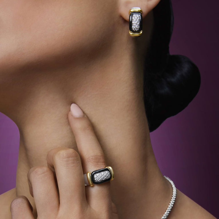 LAGOS Black Caviar Collection Natural Diamond Hugg