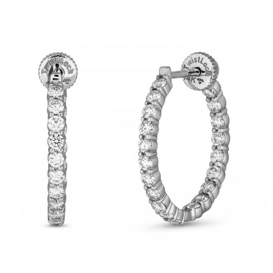 ReMARKable Designs Stud Natural Diamond Earth Mined Diamond Earrings in 14 Karat White Gold with 0.06ctw Round Diamonds