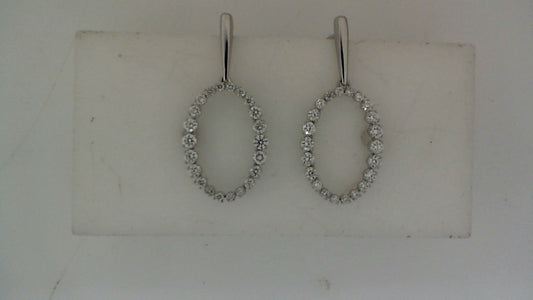ReMARKable Designs Natural Diamond Earrings in 14 Karat White Gold with 0.48ctw Round Diamonds