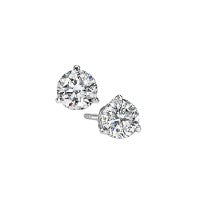 Diamond stud earrings in white gold setting.