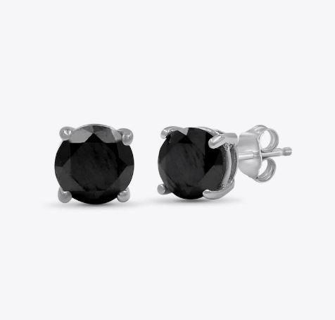 ReMARKable Designs Natural Diamond Studs in 14 Karat White Gold with 0.95ctw Round Diamonds