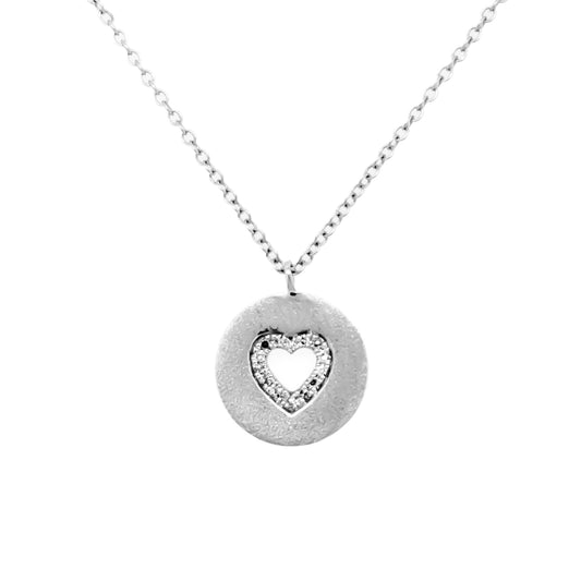 ReMARKable Designs Earth Mined Diamond Necklace in 14 Karat White Gold with 0.03ctw Round Diamond