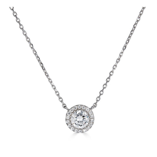 ReMARKable Designs Natural Diamond Earth Mined Diamond Necklace in 14 Karat White Gold with 0.76ctw Round Diamonds, Clarity: I1, Color: H/I, Diamond Cut Cable Chain, Lobster Claw Clasp