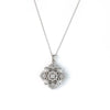 ReMarkable Estate Natural Diamond Pendant Necklace in 14 Karat White Gold with 0.75ctw Round Diamonds, Clarity: I1, Color: H/I