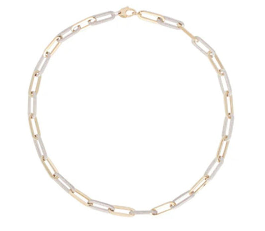 VIMCO DIAMOND CORP. Natural Diamond Necklace in 14 Karat Yellow Gold with 6.15ctw Round Diamonds