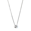 ReMARKable Estate Natural Diamond Pendant Necklace in 14 Karat White Gold with 0.20ctw Round Diamond, Clarity: I1, Color: H