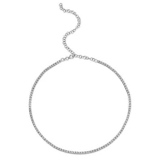 Shy Creations Tennis Natural Diamond Necklace