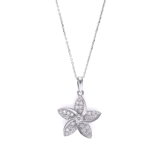 M Estate Collection Natural Diamond Necklace in 14 Karat White with 0.35ctw H/I SI1-SI2 Round Diamonds