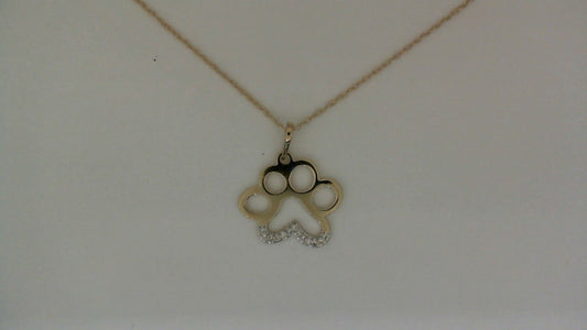 ReMARKable Designs Natural Diamond Necklace in 10 Karat Yellow Gold with 0.05ctw Round Diamonds