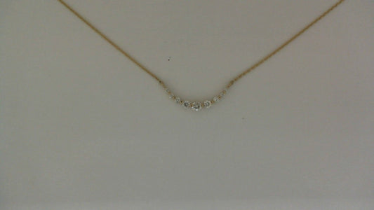 ReMARKable Designs Natural Diamond Necklace in 14 Karat Yellow Gold with 0.05ctw Round Diamonds
