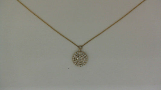 ReMARKable Designs Natural Diamond Necklace in 14 Karat Yellow Gold with 0.05ctw Round Diamonds