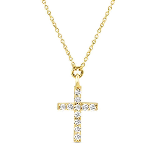 ReMARKable Designs Natural Diamond Necklace in 14 Karat Yellow Gold with 0.05ctw Round Diamonds