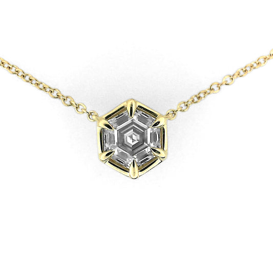 Lab-Grown Diamond Necklace in 14 Karat Yellow with 2.09ctw E VS1 Unique Lab Grown Diamond