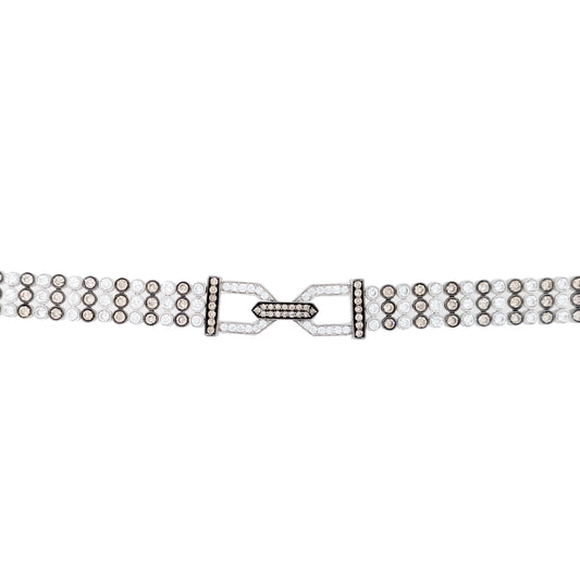 Le Vian Estate Collection Natural Diamond Bracelet in 14 Karat White Gold with 6.70ctw G/H VS2 Round Diamonds