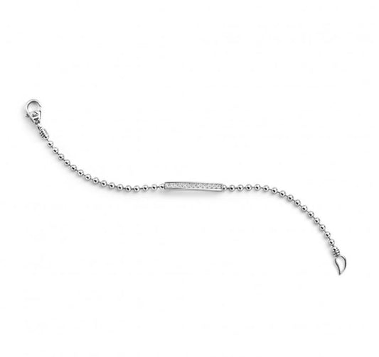 LAGOS Caviar Spark Collection Natural Diamond Bracelet in Sterling Silver with 0.30ctw Round Diamonds, Clarity: SI2, Color: G/H