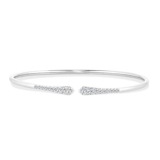 ReMARKable Designs ReMARKable Designs Natural Diamond Ladies Bangle Bracelet in 14 Karat White Gold
