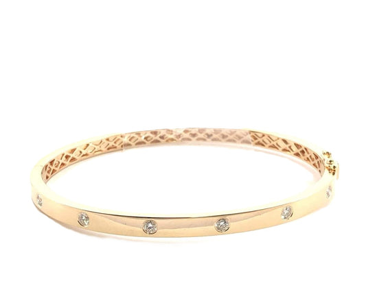 ReMARKable Designs Natural Diamond Bracelet in 14 Karat Yellow Gold with 0.37ctw Round Diamonds