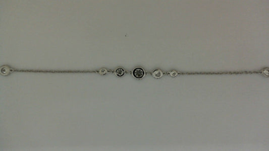 ReMARKable Designs Natural Diamond Bracelet in 14 Karat White Gold with 0.75ctw Round Diamonds