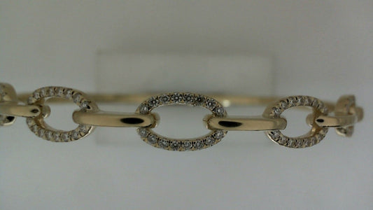 ReMARKable Designs Natural Diamond Bracelet in 14 Karat Yellow Gold with 1.45ctw Round Diamonds