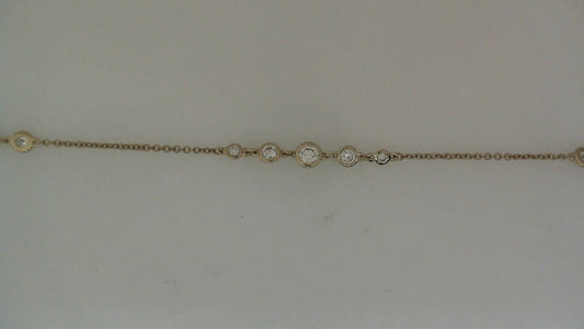 ReMARKable Designs Natural Diamond Bracelet in 14 Karat Yellow Gold with 0.50ctw Round Diamonds