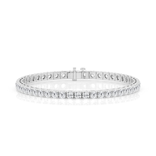 ReMARKable Designs Tennis Bracelet in 14 Karat White Gold with 12.00ctw of Round Lab-Grown Diamonds, Clarity: VS2-SI1, Color: H/I