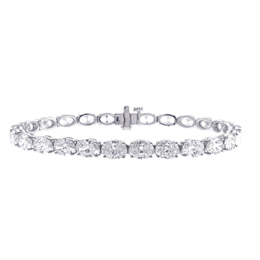 ReMARKable Designs Bracelet in 14 Karat White with 16.75ctw of Round Lab-Grown Diamonds