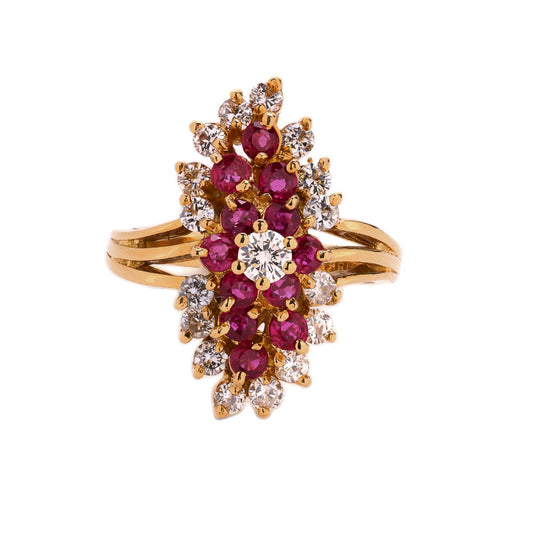 ReMARKable Estate Color Gemstone Ring in 18 Karat Yellow Gold