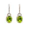 ReMARKable Designs Dangle Color Gemstone Earrings in 14 Karat White Gold with 2 Oval Quartzs
