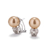 M Estate Collection Stud Color Gemstone Earrings in 18 Karat White