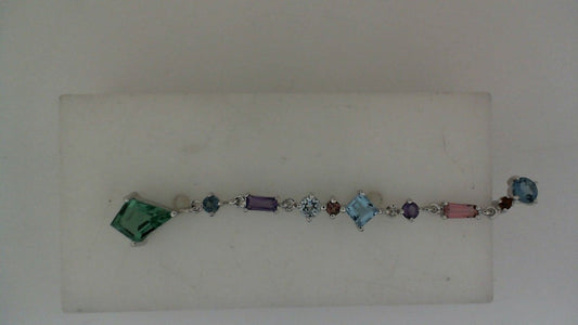 ReMARKable Designs Color Gemstone Drop Earrings in 14 Karat White Gold