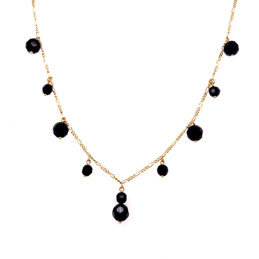 Marks Jewelers Station Color Gemstone Necklace in 14 Karat Yellow Gold