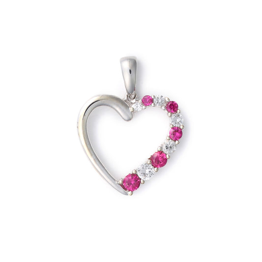 Marks Estate Dept 1 Estate Collection Color Gemstone Necklace in 10 Karat White with 5 Round White Lab Created Sapphires