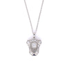 ReMARKable Estate Pendant Necklace in Platinum White with 8 Round Diamonds 0.14ctw