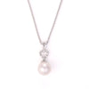Pendant Color Gemstone Necklace in 14 Karat White