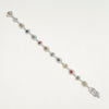 ReMARKable Estate Multi-Diamond Color Gemstone Bracelet in 14 Karat White Gold with 182 Round I/J SI2-I1 Diamonds 1.05ctw