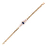 ReMARKable Estate Color Gemstone Bracelet in 14 Karat Yellow Gold with 1 Oval Sapphire 7mm