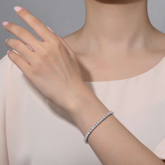 Tennis Simulated Diamond Bracelet in Platinum Bonded Sterling Silver 8.50ctw