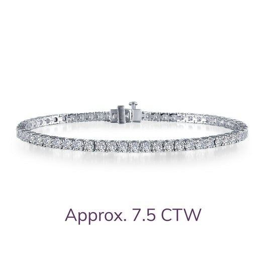 Tennis Simulated Diamond Bracelet in Platinum Bonded Sterling Silver 8.50ctw