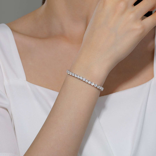 Tennis Simulated Diamond Bracelet in Platinum Bonded Sterling Silver 11.00ctw