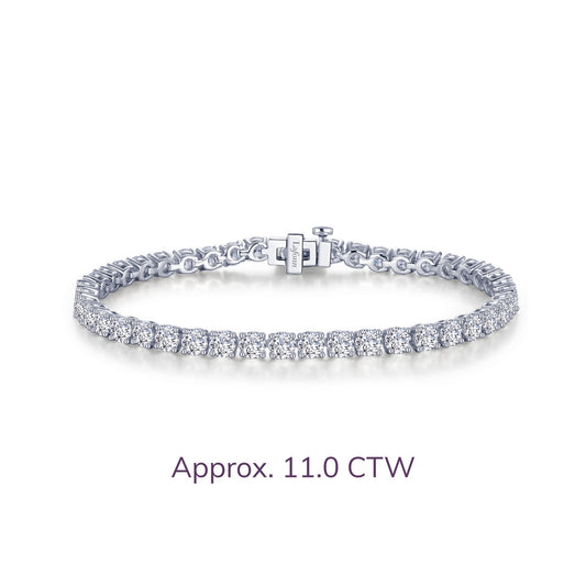Tennis Simulated Diamond Bracelet in Platinum Bonded Sterling Silver 11.00ctw