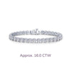 Lafonn Tennis Simulated Diamond Bracelet in Platinum Bonded Sterling Silver 16.00ctw