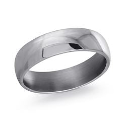 Marks Signature Men's Carved Band (No Stones) in Tantalum Grey 6.5MM