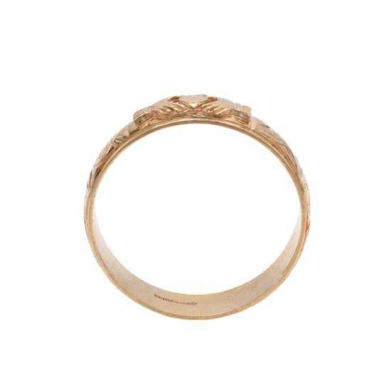 Men's Marks Estate Dept 1 Carved Band (No Stones) in 14 Karat Yellow Gold 5.56MM