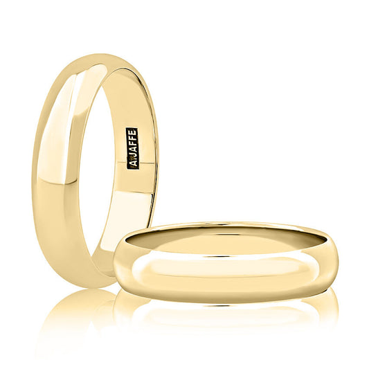 A. Jaffe Men's Carved Band No Gemstone in 14 Karat Yellow Gold 5MM