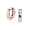 Huggie Earrings (No Stones) in 14 Karat White - Yellow